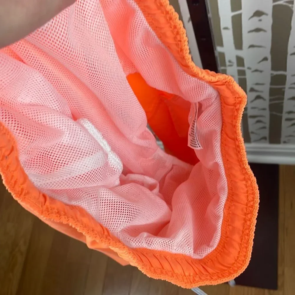 American Eagle Outfitters Men’s Bright Tangerine Orange Swim Trunks Board Shorts